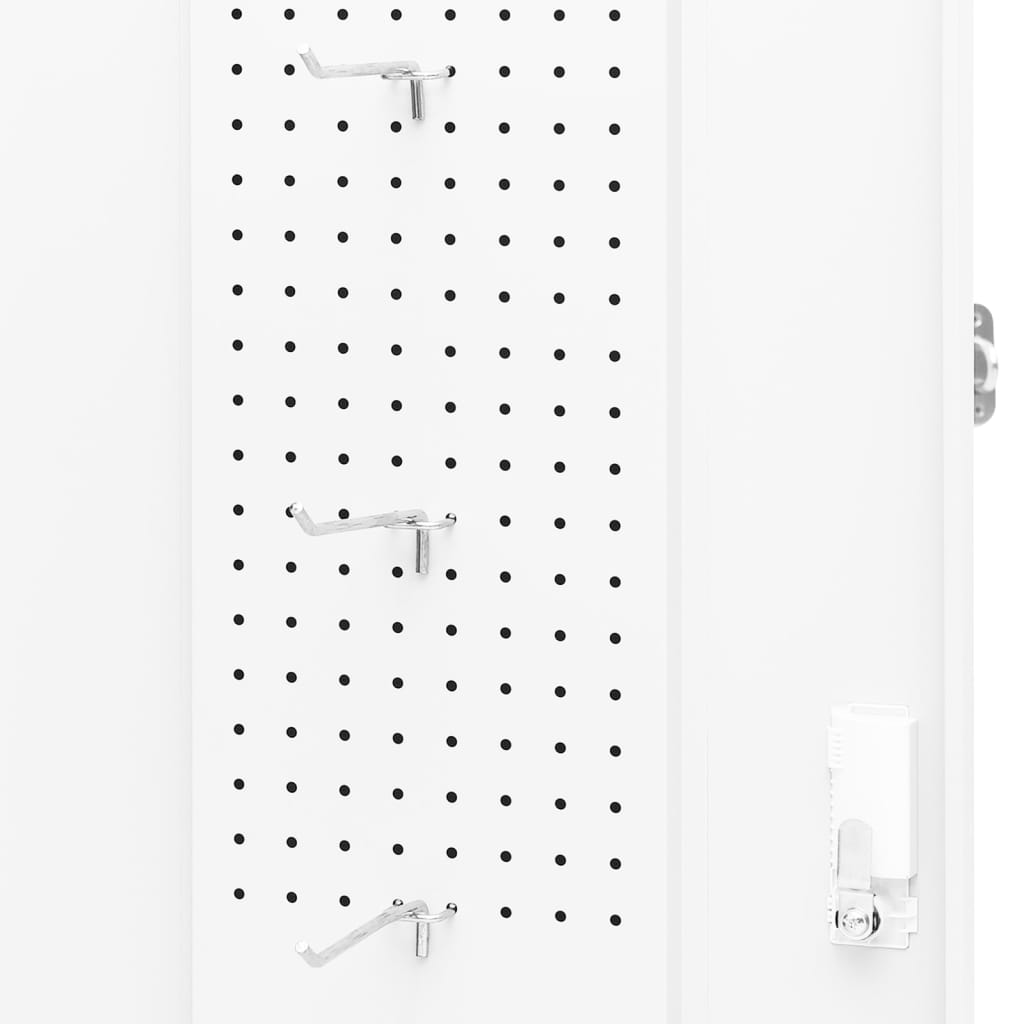 vidaXL Armoire à selles Blanc 53x53x140 cm Acier