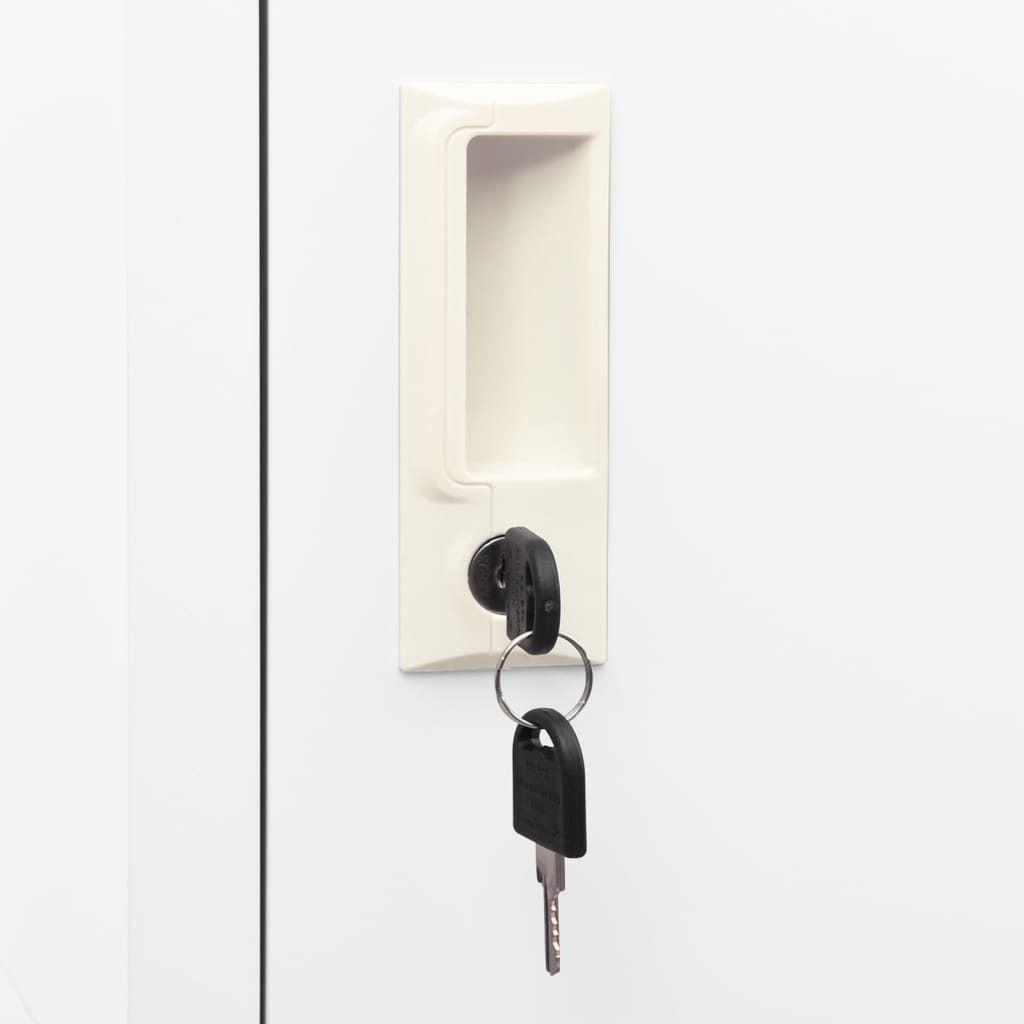 vidaXL Armoire à selles Blanc 53x53x140 cm Acier