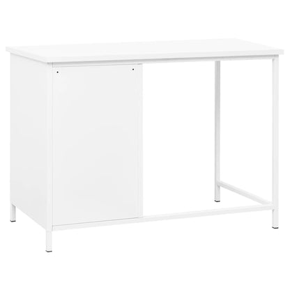 vidaXL Bureau industriel avec tiroirs Blanc 105x52x75 cm Acier