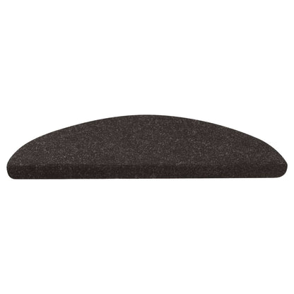 vidaXL Tapis d'escalier autocollants 15 pcs 56x17x3 cm Noir