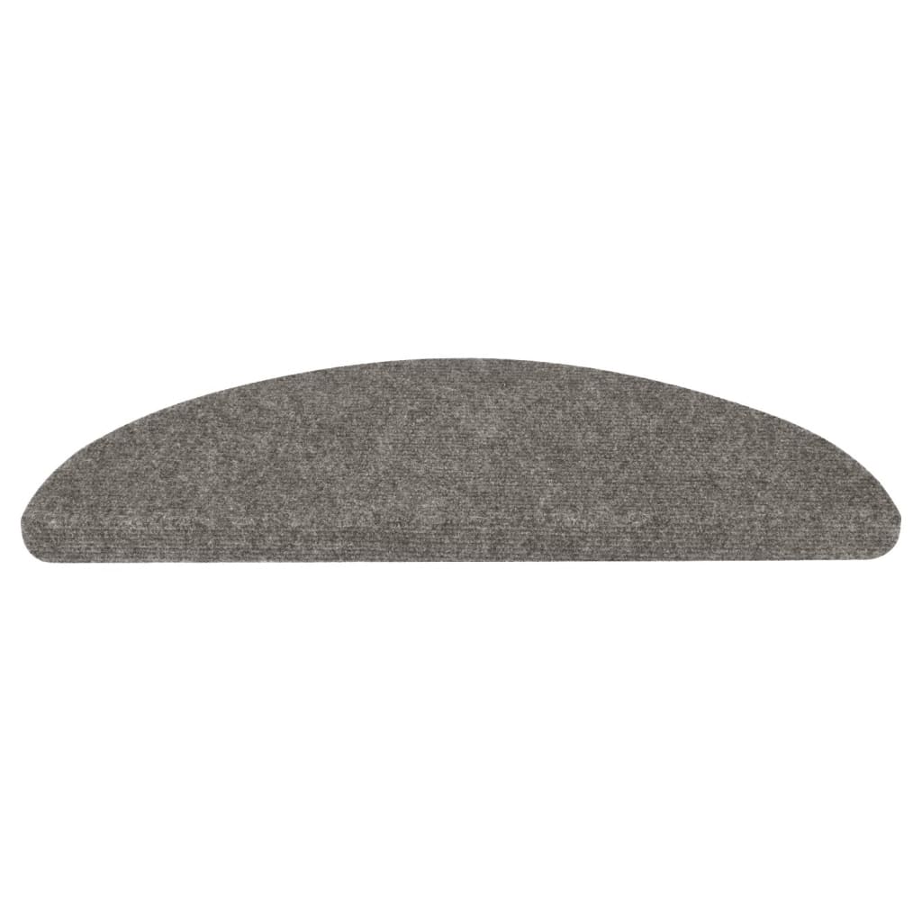 vidaXL Tapis d'escalier autocollants 15 pcs 56x17x3 cm Gris