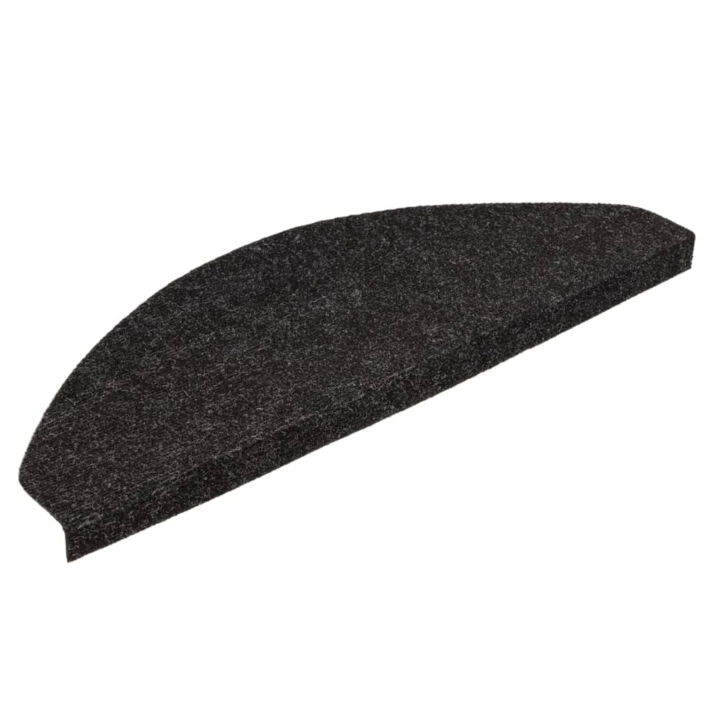 vidaXL Tapis d'escalier autocollants 15 pcs 65x22,5x3,5 cm Anthracite