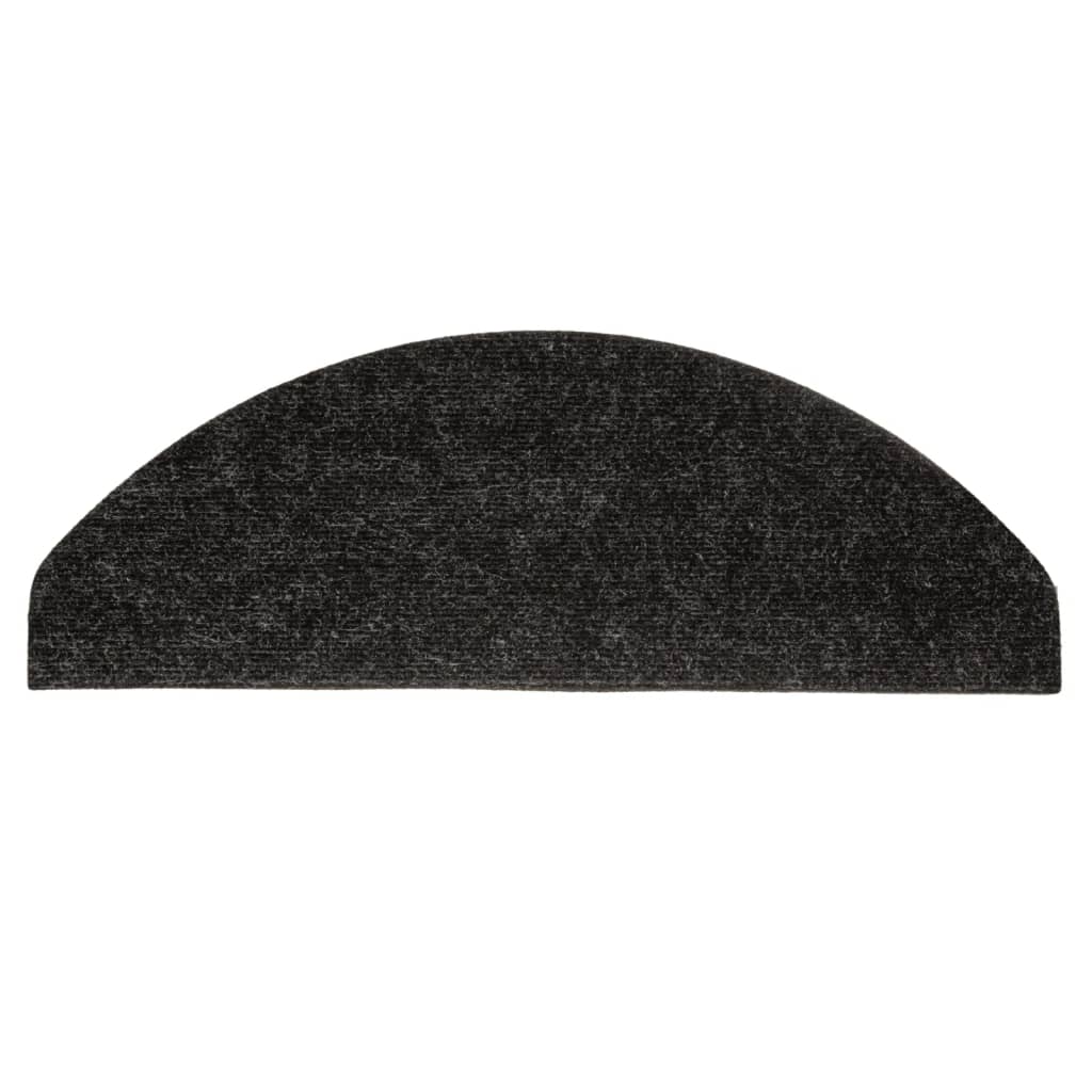 vidaXL Tapis d'escalier autocollants 15 pcs 65x22,5x3,5 cm Anthracite