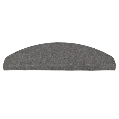 vidaXL Tapis d'escalier autocollants 15 pcs 65x22,5x3,5 cm Gris
