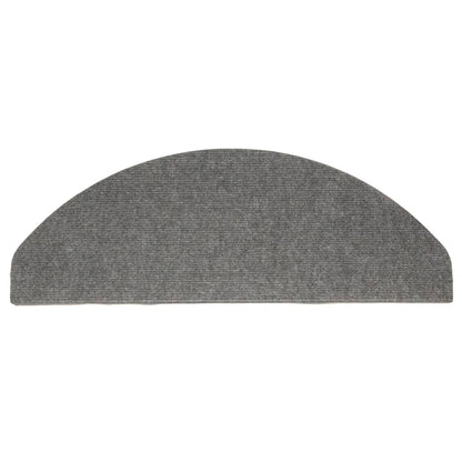 vidaXL Tapis d'escalier autocollants 15 pcs 65x22,5x3,5 cm Gris