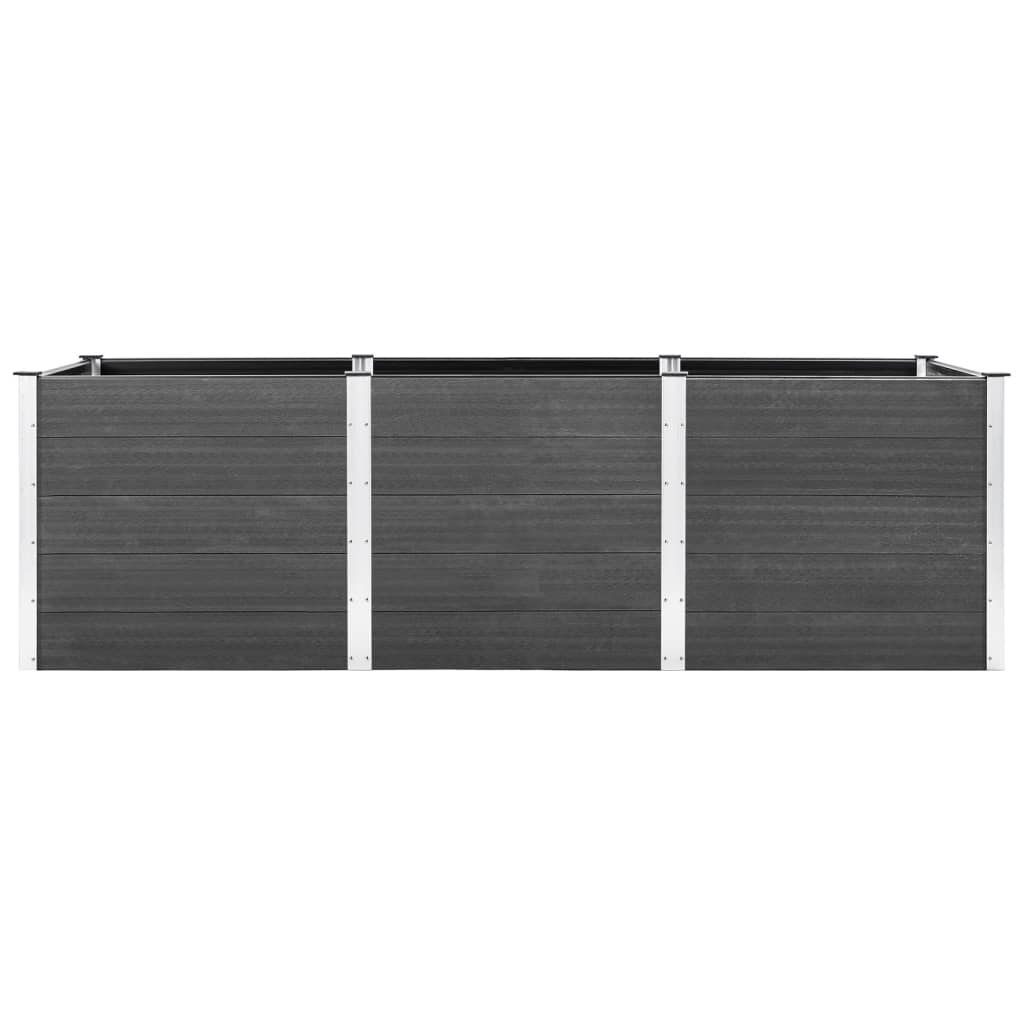 vidaXL Lit surélevé de jardin Gris 300x50x91 cm WPC