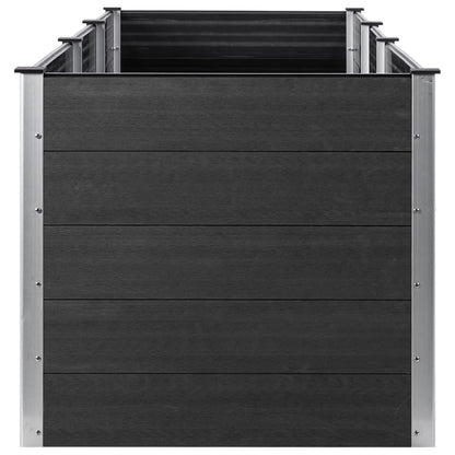 vidaXL Lit surélevé de jardin Gris 300x50x91 cm WPC