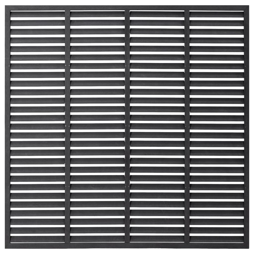 vidaXL Clôture à persiennes WPC 180x180 cm gris
