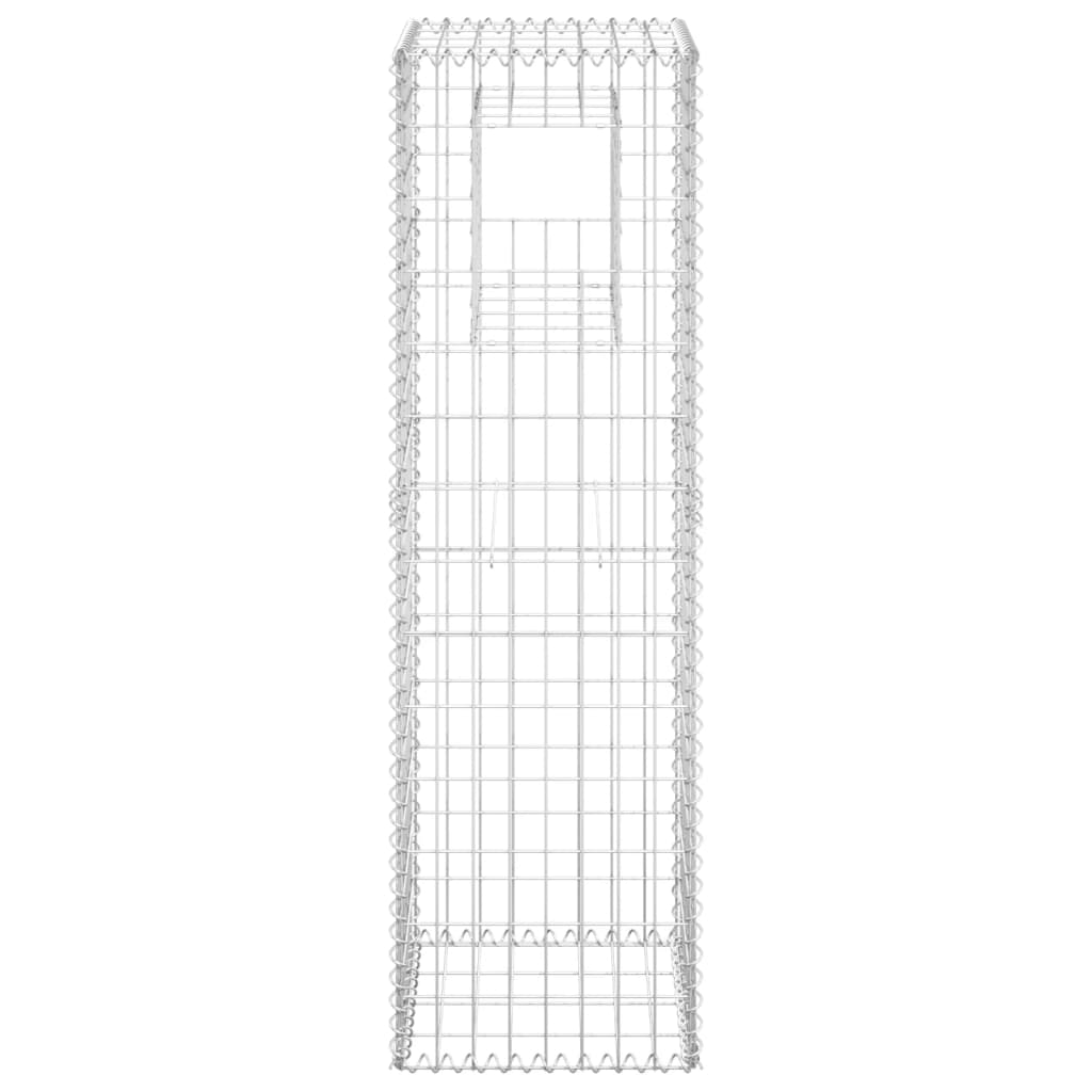 vidaXL Poteau à panier de gabion 40x40x140 cm Fer