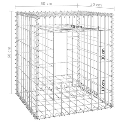 vidaXL Poteaux à panier de gabion 2 pcs 50x50x60 cm Fer