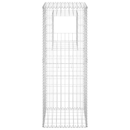 vidaXL Poteaux à panier de gabion 2 pcs 50x50x140 cm Fer