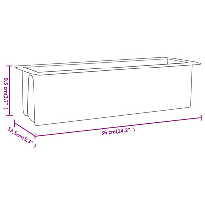 vidaXL Boîtes à fleurs pour palettes euro 12 pcs Gris 36x13,5x9,5cm PP