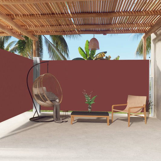 vidaXL Auvent latéral rétractable Marron 180x600 cm