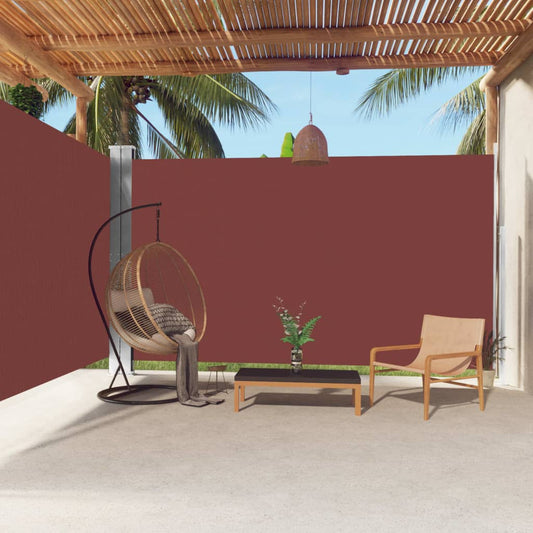vidaXL Auvent latéral rétractable Marron 220x600 cm