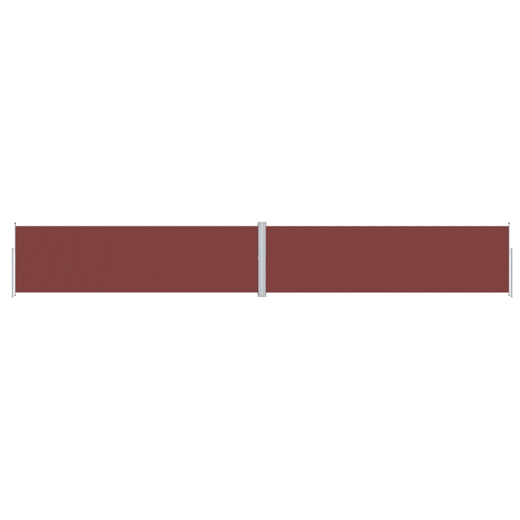 vidaXL Auvent latéral rétractable Marron 180x1200 cm