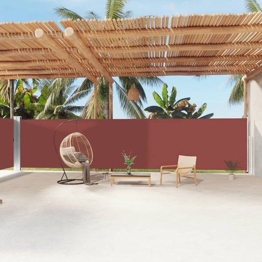 vidaXL Auvent latéral rétractable Marron 180x1200 cm