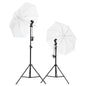 vidaXL Kit d'éclairage de studio avec trépieds et parapluies