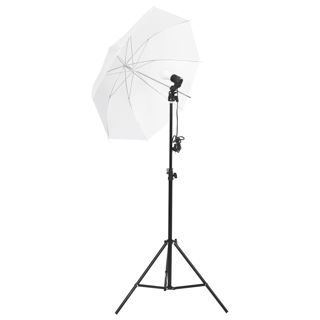 vidaXL Kit d'éclairage de studio avec trépieds et parapluies