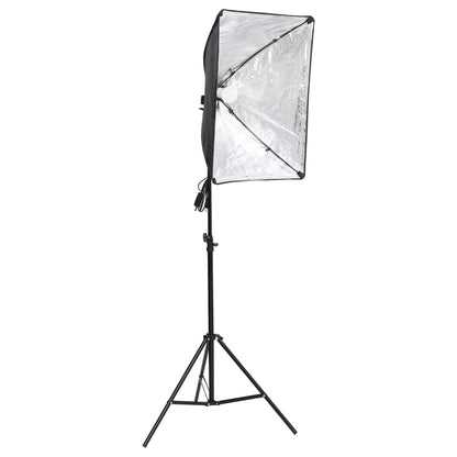 vidaXL Kit d'éclairage studio avec toiles de fond et boîtes à lumière