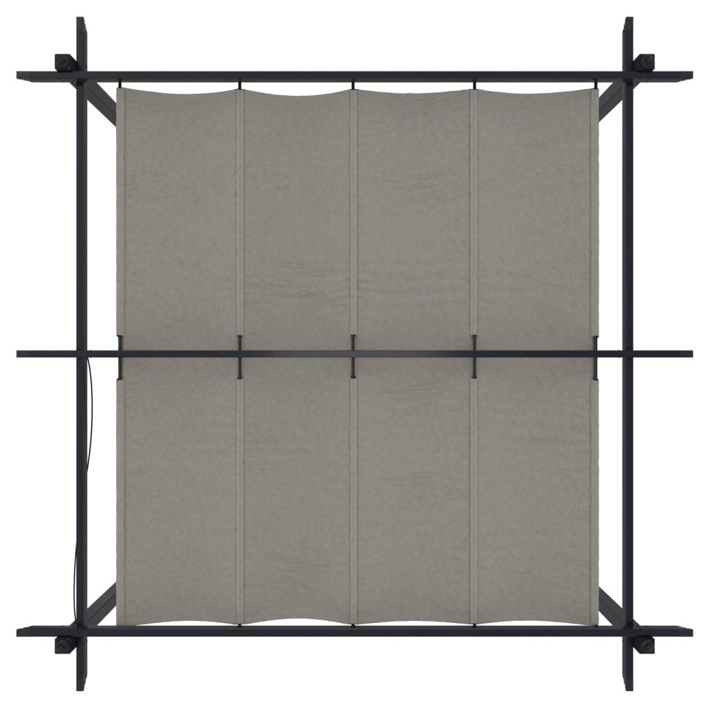 vidaXL Tonnelle de jardin avec toit rétractable 3x3 m Crème