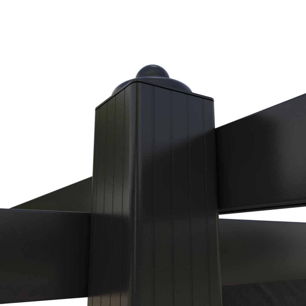 vidaXL Tonnelle de jardin avec toit rétractable 3x3 m Anthracite