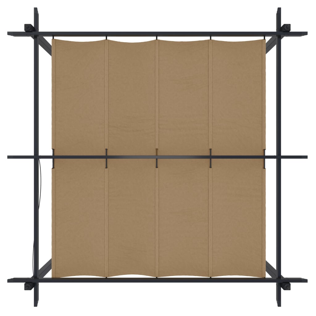 vidaXL Tonnelle de jardin avec toit rétractable 3x3 m Taupe