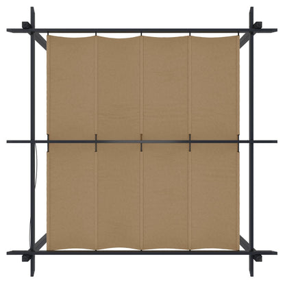 vidaXL Tonnelle de jardin avec toit rétractable 3x3 m Taupe