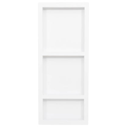 vidaXL Niche de douche avec 3 compartiments Blanc mat 41x99x9 cm