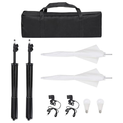 vidaXL Kit de studio photo avec éclairage et toile de fond