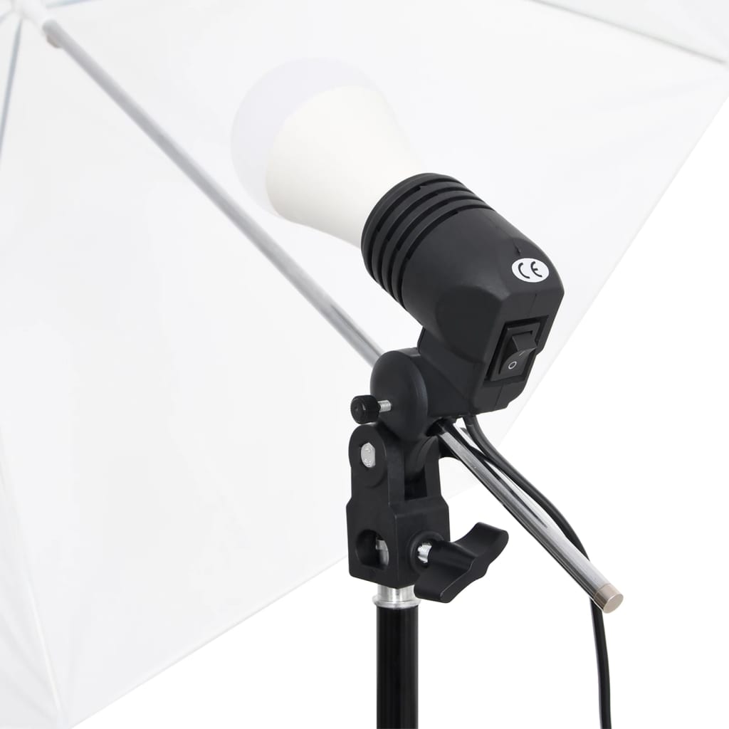 vidaXL Kit de studio photo avec éclairage et toile de fond