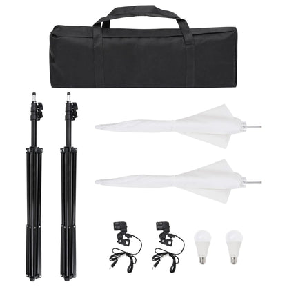 vidaXL Kit de studio photo avec éclairage et toile de fond