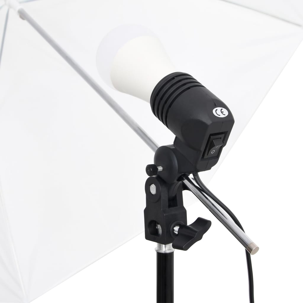 vidaXL Kit de studio photo avec éclairage et toile de fond