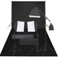 vidaXL Kit de studio photo avec éclairage et toile de fond