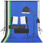 vidaXL Kit de studio photo avec éclairage et toile de fond