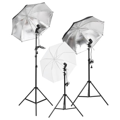 vidaXL Kit de studio photo avec éclairage et toile de fond