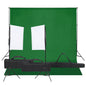 vidaXL Kit de studio photo avec éclairage et toile de fond