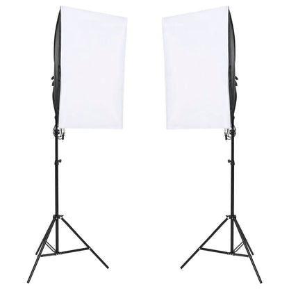 vidaXL Kit de studio photo avec éclairage et toile de fond