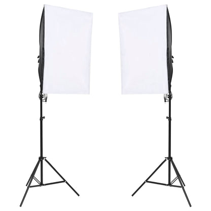 vidaXL Kit de studio photo avec éclairage et toile de fond