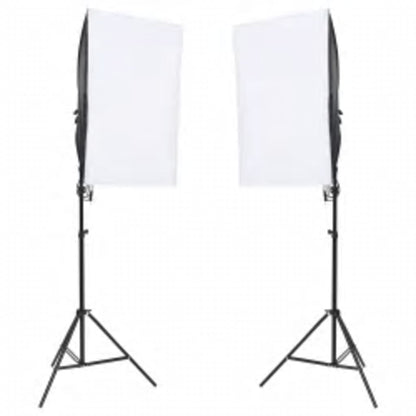 vidaXL Kit de studio photo avec éclairage et toile de fond