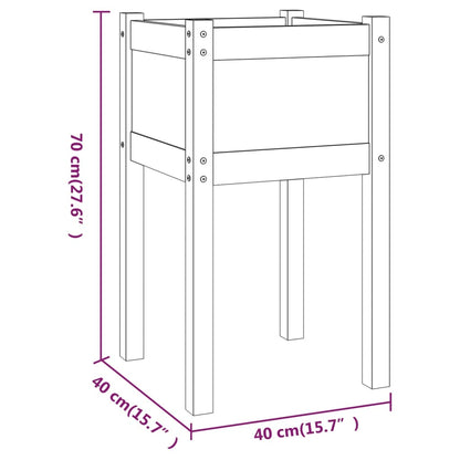 vidaXL Jardinières d'extérieur 2 pcs 40x40x70 cm bois de pin massif