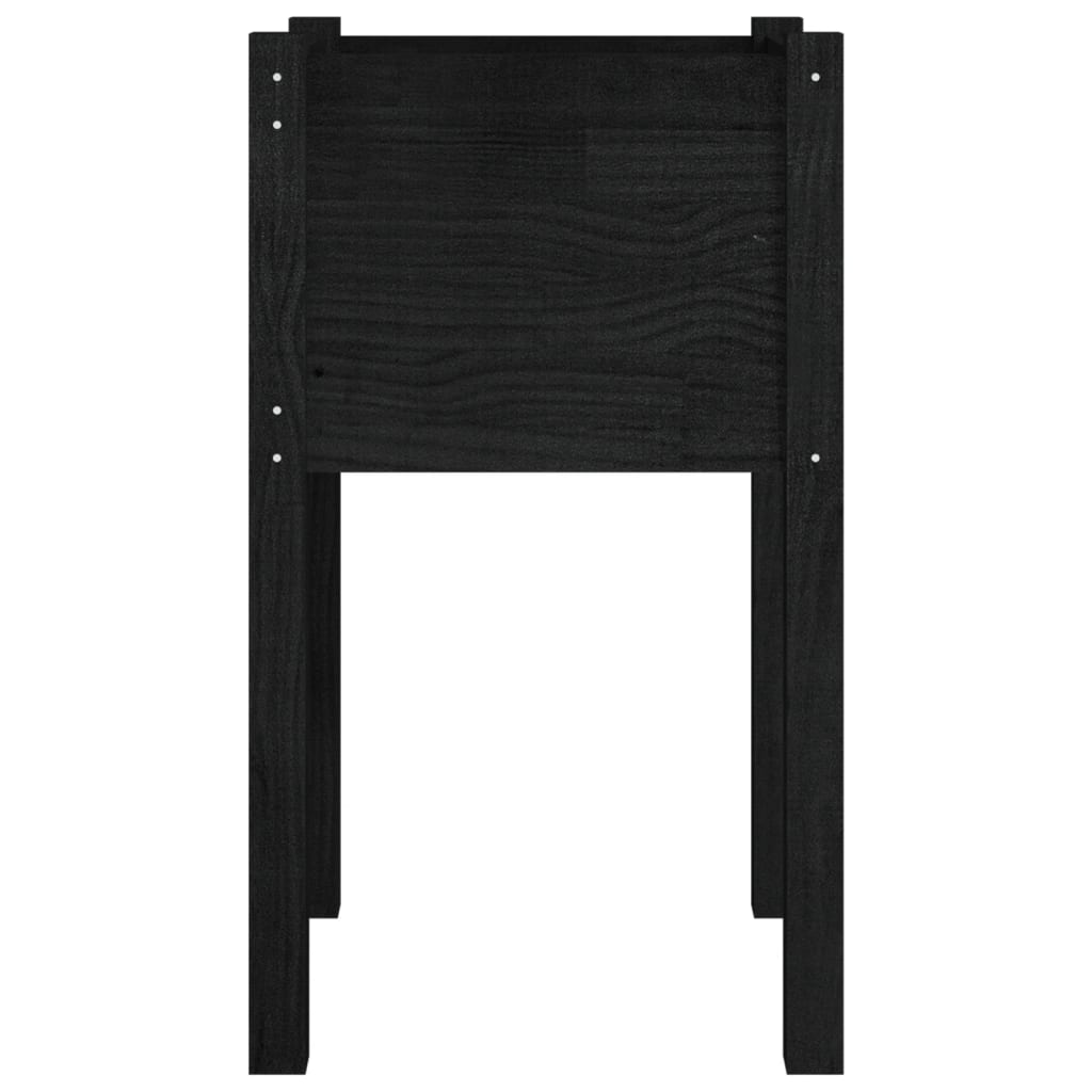 vidaXL Jardinières d'extérieur 2pcs Noir 40x40x70cm Bois de pin massif