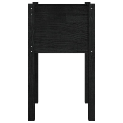 vidaXL Jardinières d'extérieur 2pcs Noir 40x40x70cm Bois de pin massif