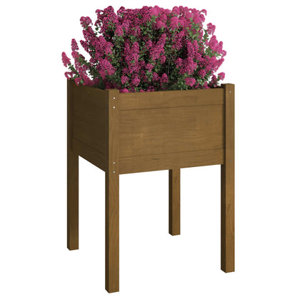 vidaXL Jardinières 2 pcs Marron miel 50x50x70 cm Bois de pin massif