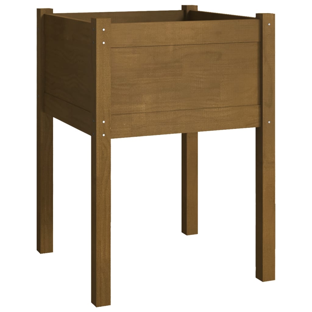 vidaXL Jardinières 2 pcs Marron miel 50x50x70 cm Bois de pin massif