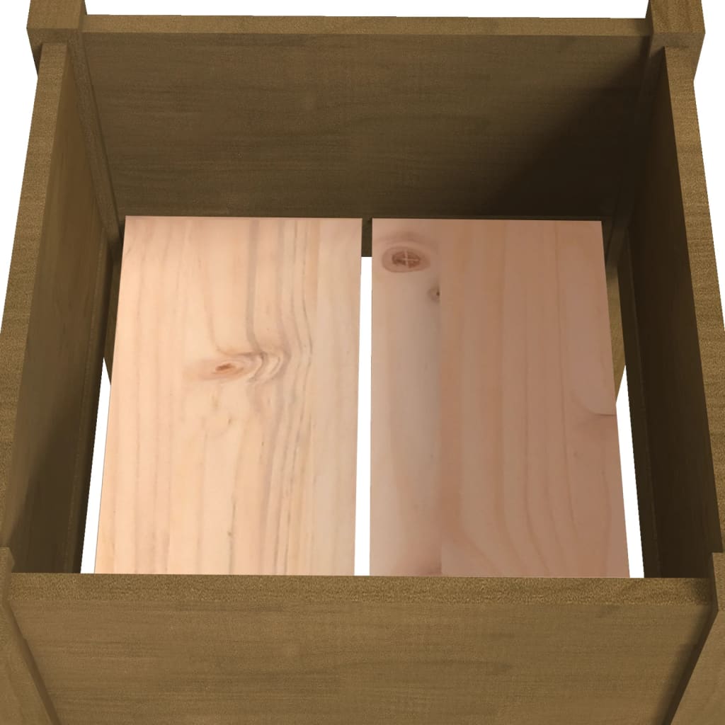 vidaXL Jardinières 2 pcs Marron miel 50x50x70 cm Bois de pin massif