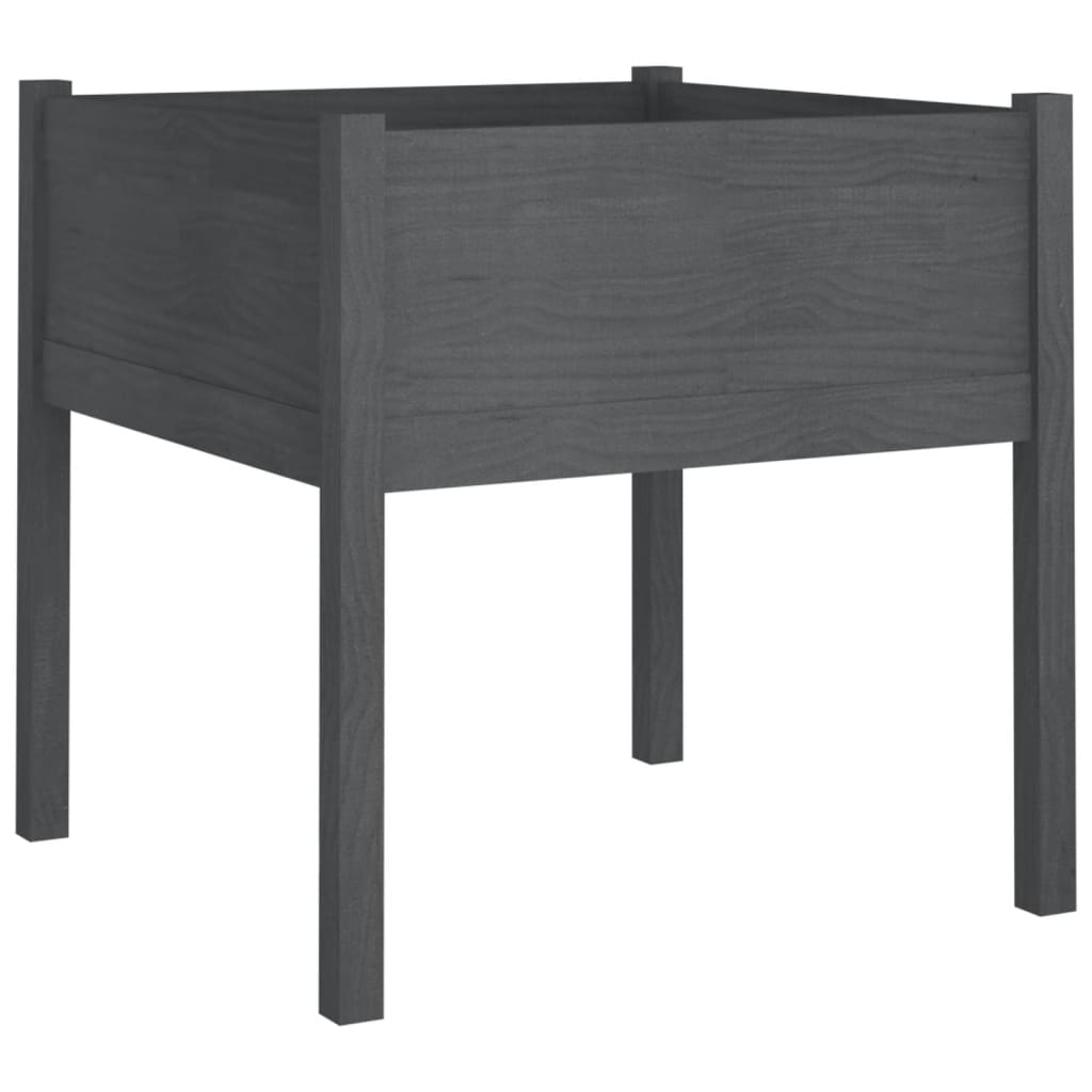 vidaXL Jardinières 2 pcs Gris 70x70x70 cm Bois de pin massif