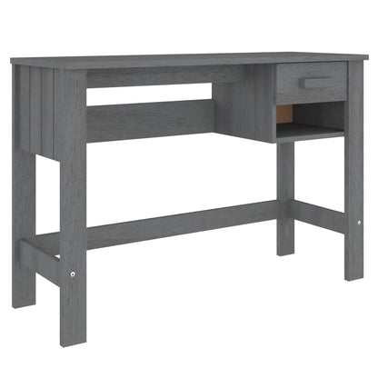 vidaXL Bureau HAMAR Gris foncé 110x40x75 cm Bois massif de pin