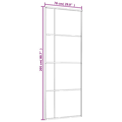 vidaXL Porte coulissante Verre ESG et aluminium 76x205 cm Blanc