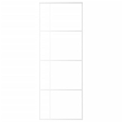 vidaXL Porte coulissante Verre ESG dépoli et aluminium 76x205 cm Blanc