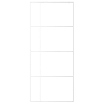 vidaXL Porte coulissante Verre ESG dépoli et aluminium 90x205 cm Blanc